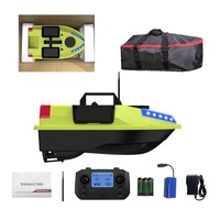 Bateau d'appât de pêche télécommandé longue distance de 500m avec retour automatique intégré 5200 MAh bateau d'appât de batterie de grande capacité