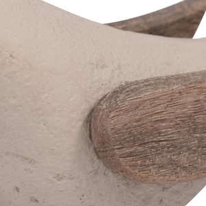 Scultura di Uccello Minimalista in Ceramica con Accenti in Legno, Decorazione per Casa, Ufficio, Scaffale, Bagno - Product Image 5