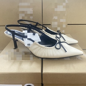 2025 esce nuova uscita <span class=keywords><strong>con</strong></span> slingback a Stiletto del famoso marchio Za Party <span class=keywords><strong>con</strong></span> <span class=keywords><strong>scarpe</strong></span> a punta francese pieghettate <span class=keywords><strong>con</strong></span> <span class=keywords><strong>tacco</strong></span> alto <span class=keywords><strong>con</strong></span> fiocco per l'estate - Product Image 3
