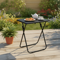 Table à manger pliable moderne et imperméable avec design à panneaux et logo pour l'ameublement domestique et une utilisation polyvalente