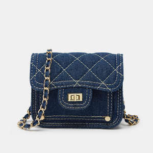 Bolso de Mano de Moda para Mujer, Nuevo Bolso Tipo Saddle con Cadena y Cierre de Diamantes a Cuadros - Product Image 1