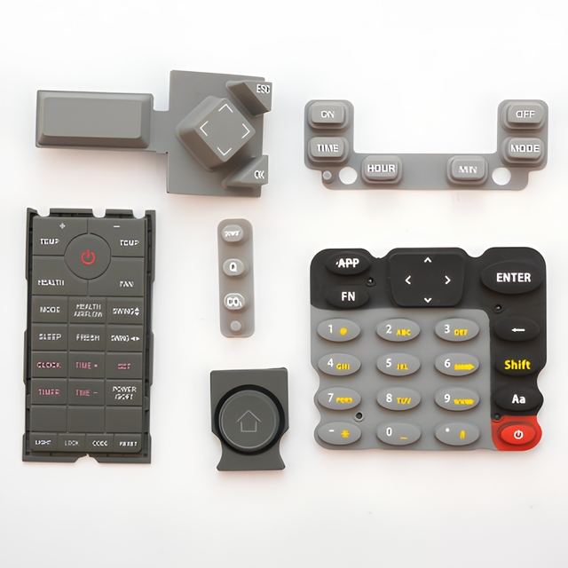 Manufacturer OEM Custom Silicone Rubber Keypad Remote Control Conductive Keypads with Moulding Service From Jiangsu