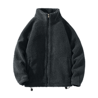 Veste polaire à fermeture éclair complète pour hommes, veste coupe-vent chaude et décontractée pour l'extérieur