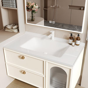 Modern Smart <b>Mirror</b> Lacquer Finish MDF Bathroom Vanity Storage Solution <b>Wall</b>-Mounted Vanity Combo Water Resistant Eco-Friendly - Product Image 6