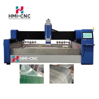 Máquina Automática de Alta Velocidad CNC para Perforar y Fresar Vidrio, con Motor Servo, para Corte de Láminas de Vidrio en Forma de Ola y Espejos