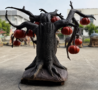 Décoration d'événements et de fêtes pour enfants : Arbre parlant en acier personnalisé taille réelle pour parc d'attractions d'horreur - Spécial Halloween