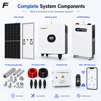 Système solaire hybride 5 kW, système solaire hybride pour maison 10 kW, système de batterie solaire