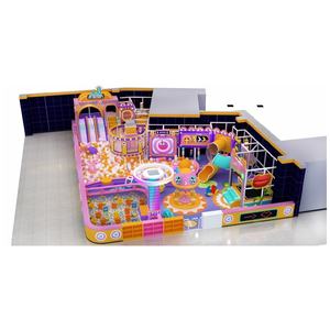 ציוד משחקים אתלטי מסחרי מקורה אינטראקטיבי עבור ילדים פארק שקופיות עם בנייה פלסטיק - Product Image 1