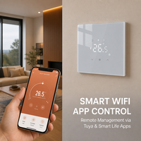 Termostato Inteligente con Pantalla Táctil HY530B para Sistemas de Calefacción por Suelo Radiante, 16A, Contactos Secos, Termostato Inteligente Tuya para Calefacción por Suelo Radiante