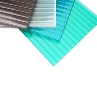 Lámina de Policarbonato de Doble Pared con Recubrimiento Anti-UV para Techos de Invernaderos, Aplicaciones en Exteriores y Almacenes