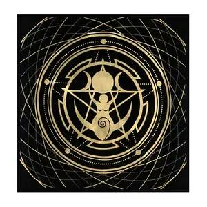 Nieuwe Custom Alchemy Rune Pagan Tafelkleed Alchemistische Sigil Triple Maan Godin Astrologiehoroscoop Tarot Card Tafelkleed