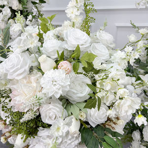 Proposal Scene Arrangement marry me <b>flower</b> arch Artificial silk white rose <b>Flower</b> Arch for wedding - Product Image 3