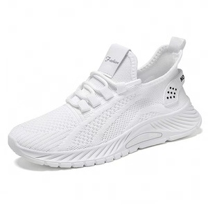 Zapatillas Deportivas de Malla Blanca con Cordones, Transpirables, Punta Redonda, para Hombre y Mujer, Todas las Temporadas, Ligeras, con Entresuela de EVA - Product Image 1