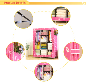 Stoff Kleider schrank DIY benutzer definierte große wasserdichte Almirah Designs