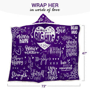 <span class=keywords><strong>Couverture</strong></span> personnalisée avec capuche, design personnalisable, super chaude, pour envoyer de gros câlins, confortable pour adultes - Product Image 3