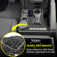 Accessoires de voiture en ABS bleu bois, garniture en carbone, boîte de vitesses intérieure, couvercle décoratif pour accessoires Toyota Tacoma 2024 2025