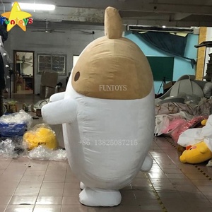 Funtoys divertente gonfiabile Molang <span class=keywords><strong>coniglio</strong></span> <span class=keywords><strong>coniglio</strong></span> pasquale personaggio dei cartoni animati animale grigio <span class=keywords><strong>bianco</strong></span> mascotte <span class=keywords><strong>Costume</strong></span> per la vendita - Product Image 3