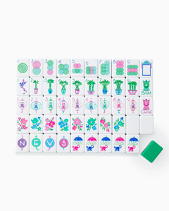 Oh My Mahjong - Fichas de Mahjong Jasmine, Estilo Bosque Fresco, Color Verde, Juego de Fichas de Mahjong Jasmine Americanas para Entretenimiento Familiar - Product Image 3