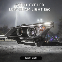 2 pièces, une paire d'ensembles de phares LED Angel Eyes, phare avant halogène à LED pour BMW Série 5 E60 E61 2005-2007