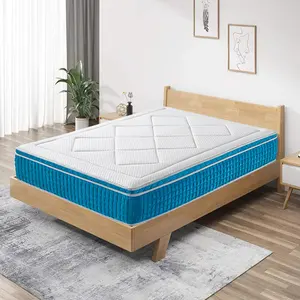 Materasso in Memory Foam in tessuto di raffreddamento da 14 pollici di lusso Queen Size materasso a molle insacchettate a 5 Zone camera da letto a temperatura costante