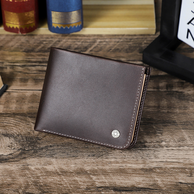 Contact's New Arrival Mens Leather Wallets Rfid Slim Bifold Wallet for Men Leather Luxury Genuine Leather Wallet Color-contrast