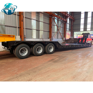 Semi-<span class=keywords><strong>remorque</strong></span> surbaissée à col de cygne détachable 3 <span class=keywords><strong>essieux</strong></span> de 14 m, 150, 120, 70 tonnes, haute qualité, vente directe usine - Product Image 3