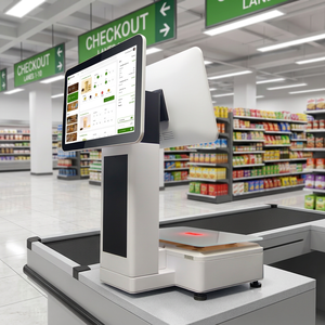 ชุดเครื่อง POS หน้าจอคู่แบบสัมผัสขนาด 15.6 นิ้ว พร้อมเครื่องชั่งและเครื่องพิมพ์ ระบบปฏิบัติการ Android/Windows สำหรับซูเปอร์มาร์เก็ต - Product Image 1
