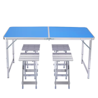 Table de camping pliable portable à hauteur réglable, tube carré en aluminium, mobilier d'extérieur moderne, design personnalisable, voyage, 60 kg