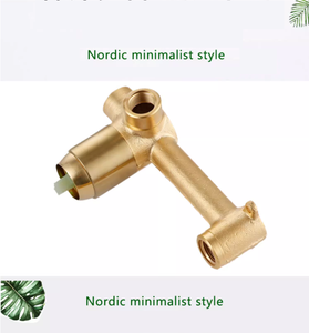 Robinet mural mural en laiton pour lavabo Robinet <span class=keywords><strong>mitigeur</strong></span> en céramique à poignée unique pour salle de bain - Product Image 3