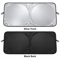 Pare-soleil de pare-brise avant personnalisé avec logo, double anneau, pliable, réfléchissant, pour fenêtre de voiture, 150x70cm, pour cadeaux promotionnels automobiles