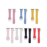 Bracelet en cuir à pois avec boucle ardillon fine taille 22 compatible avec les montres Series 11 10 9 8 7 Ultra SE