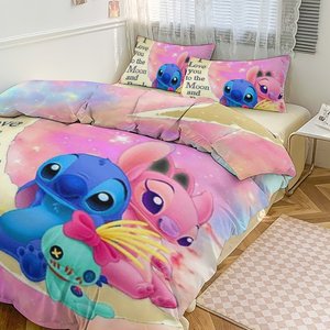 Personnalisé entièrement numérique 3D imprimé je t'aime drap de lit tissu housse de couette ensemble King Size concepteur dessin animé couple <span class=keywords><strong>série</strong></span> ensemble de literie - Product Image 4