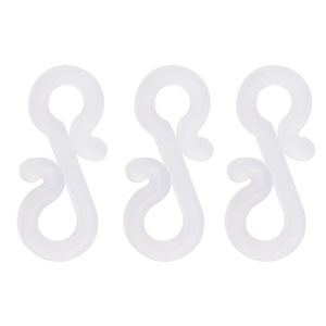 S-Shaped Plastic <b>Light</b> Hooks For Christmas Tree <b>Outdoor</b> <b>String</b> <b>Lights</b> White 01 Black 01 White 02 White 03 White 04 Black 04 - Product Image 1