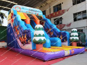 Tobogán inflable de Reno de Santa, tobogán de Juegos, casa hinchable, obstáculo, rebote de aire de Navidad, toboganes inflables gigantes para nieve seca - Product Image 2