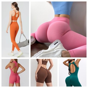 Conjuntos Deportivos YAYA Alo Yoga para <span class=keywords><strong>Mujer</strong></span>, Shorts de Cintura Alta Transpirables de Spandex, Elásticos para Correr al Aire Libre, Ecológicos - Product Image 1