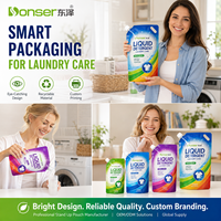 Pochette souple à bec verseur personnalisée, étanche, pour gel désinfectant, lessive liquide et savon – Vente directe usine