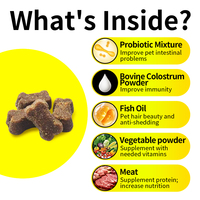 Ventes chaudes de friandises molles digestives pour animaux de compagnie avec enzymes, probiotiques et prébiotiques, nutrition naturelle pour chiens et chats