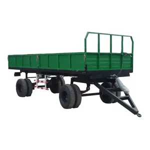 7CX-7 type four-wheel tipping double axle trailer tractor can accommodate seven ton of excellent performance double axle trailer