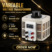 Transformateur Variable TDGC2 5KVA Monophasé 220V Entrée 0-250V Réglable Autotransformateur de Bureau pour Tests en Laboratoire