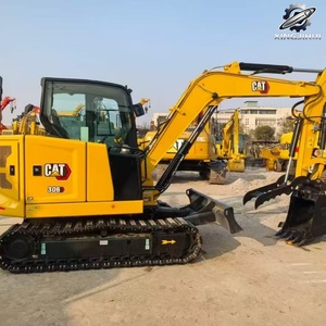Mini-excavatrice sur chenilles CAT306 d'occasion, 6 tonnes, godet de 0,2 m³, marque japonaise d'origine, petite excavatrice de chantier, faible nombre d'heures, bon état - Product Image 3