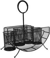 Grand organisateur de rangement pour vaisselle, assiettes, serviettes, couverts, buffet, en métal durable et moderne