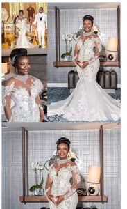 Vestidos de Novia Estilo Africano 2025, Vestidos de Novia Elegantes con Mangas Largas y Encaje con Cuentas, Robe De Mariage - Product Image 5