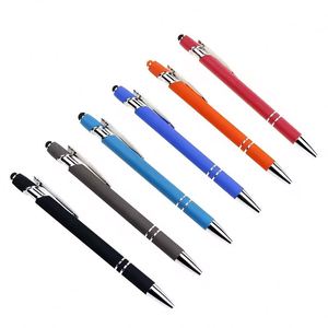 Becol Promotional 2 in 1 Customized <b>Ballpoint</b> <b>Pen</b> Multi-colored Luxury Metal Stylus Ball <b>Pen</b> With Logo Printed for Office School - Product Image 1