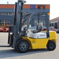 QINGCHA Dieselstapler mit kleinem Wendekreis, 3 Tonnen Tragkraft und sanfter hydraulischer Lenkung für schmale Gänge – Diesel-Gabelstapler