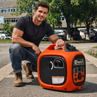 Fabrik-Großhandel 2kW Benzin-Inverter-Generator mit Vollkupferwicklung, Eingebautem AVR, RV Mobiles Notstromaggregat DC AC/DC