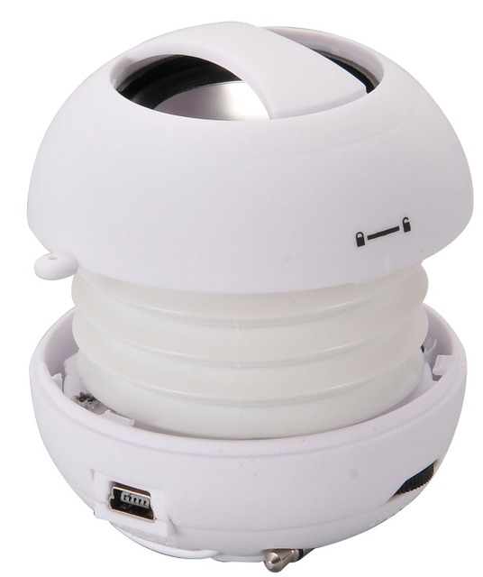 3.5mm Jack Portable Mini Hamburger Speaker AUX Wired Compact Design Cute Shape for Desktop Laptop Personal Use