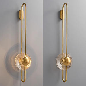 Lámpara de <span class=keywords><strong>pared</strong></span> de hierro LED de lujo con luz moderna para sala de estar, pasillo de Hotel, iluminación interior minimalista - Product Image 2