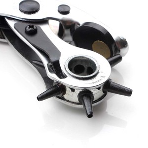 <b>Leather</b> Punch <b>Tool</b> 1.5Mm Hole Punch For Watch Strap Belt DIY Manganese Metal Drilling Punch Pliers With Adjustable Handle - Product Image 2