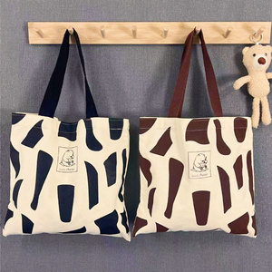 Borsa Tote in tela di cotone con Design di nicchia per studenti di classe <span class=keywords><strong>Sen</strong></span> di grande capacità - Product Image 1
