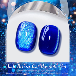 BORN PRETTY Faible MOQ <span class=keywords><strong>Vernis</strong></span> gel magnétique effet œil de chat bleu cristal, bleu profond, pailleté et scintillant pour nail art - Product Image 2